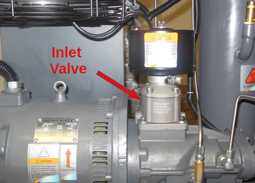 Example of an inlet valve
